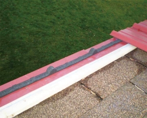 corrugated foam closure strips used on metal roofing