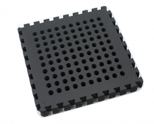 black outdoor foam mats with holes through