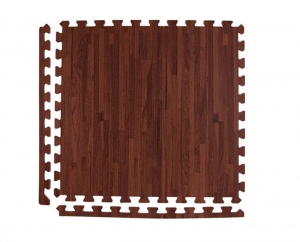 brown color wood foam mats with border strips